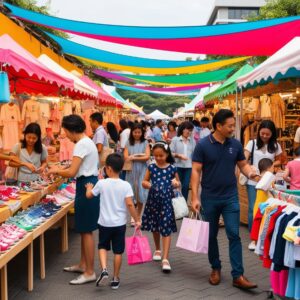 People in the marketplace try to shop